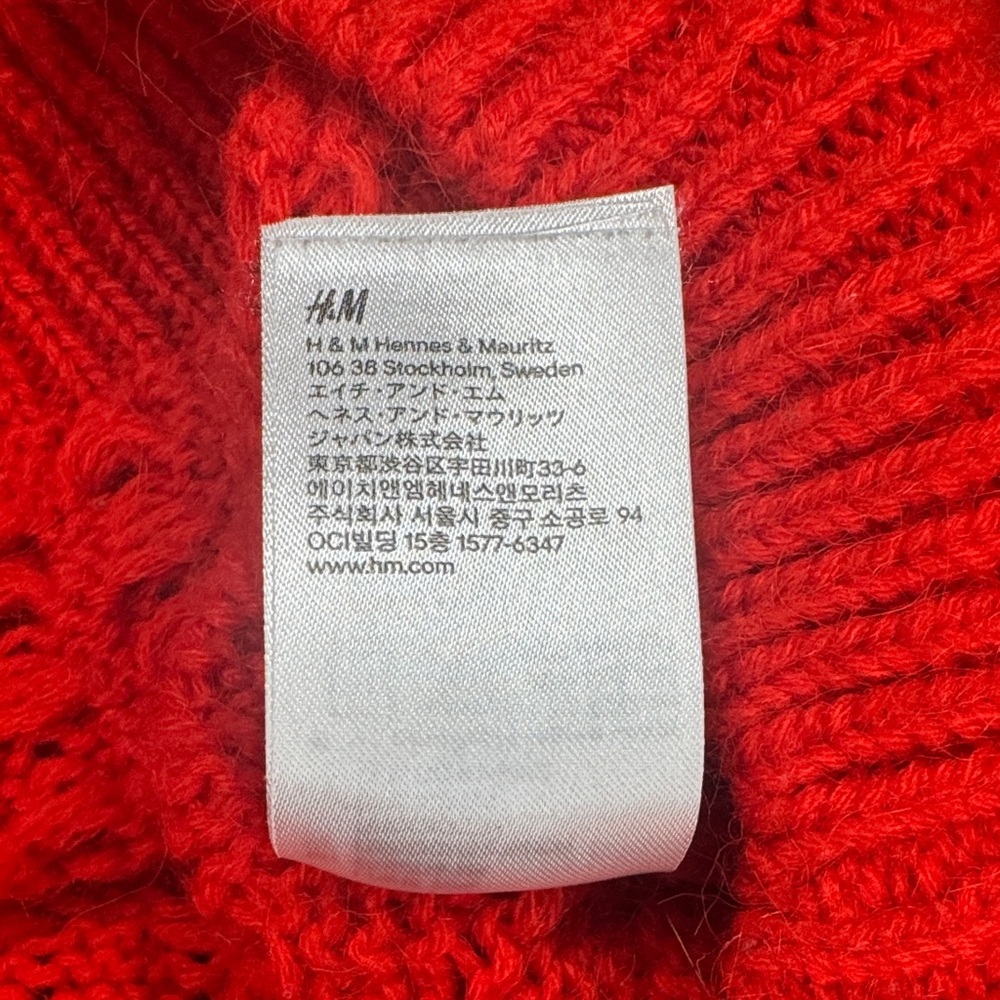 H&M Vibrant Red Crew Neck Sweater Women’s Size XS - Picture 4 of 12